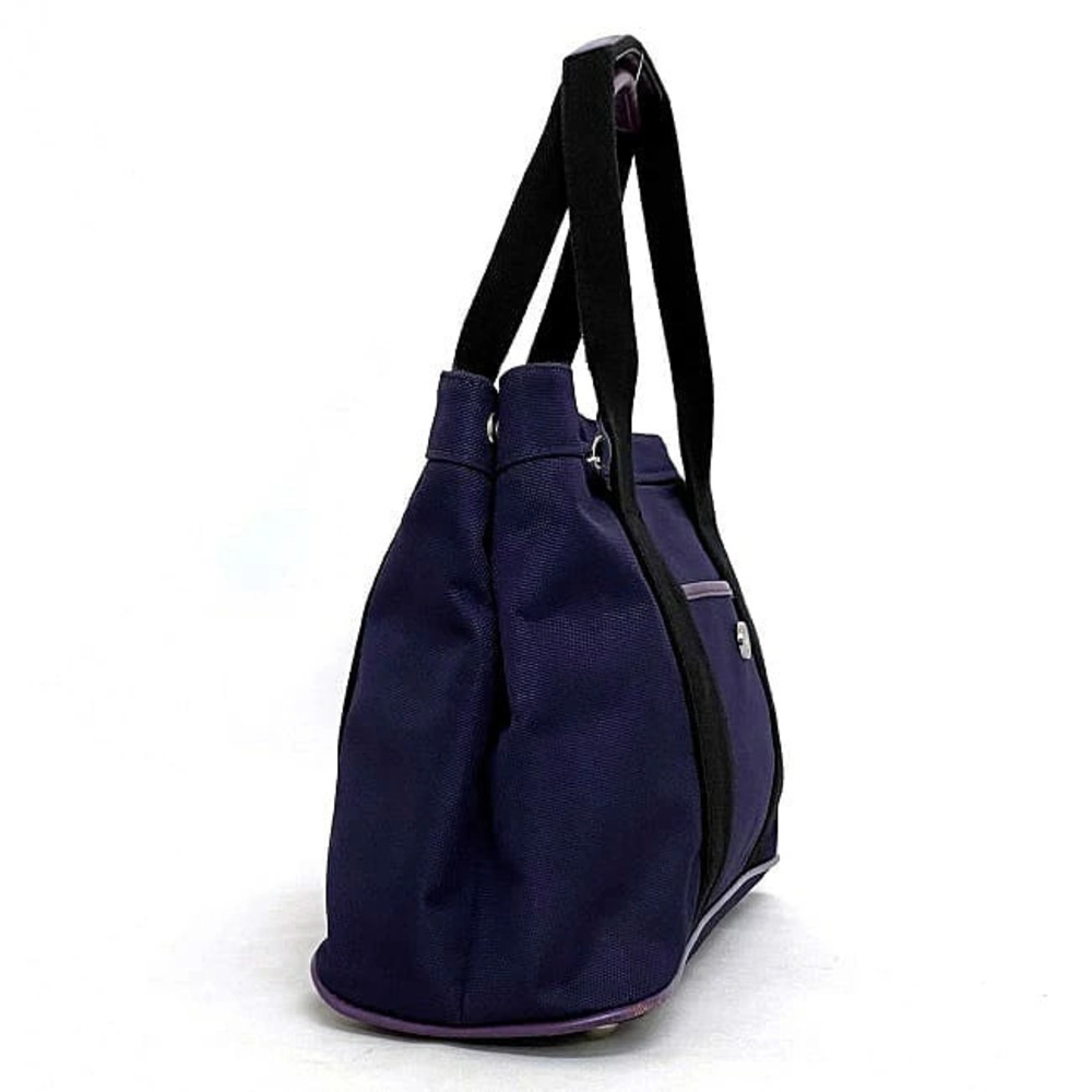 Loewe Bag Logo Anagram Leather Canvas Purple Tote